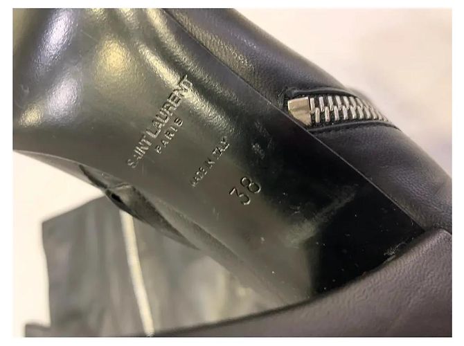 Stivali Fetish Saint Laurent in pelle nera sopra il ginocchio Nero - vista 5