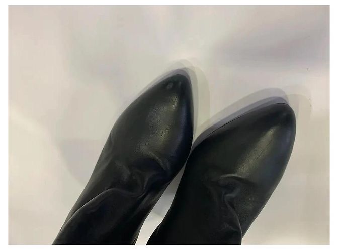 Stivali Fetish Saint Laurent in pelle nera sopra il ginocchio Nero - vista 6
