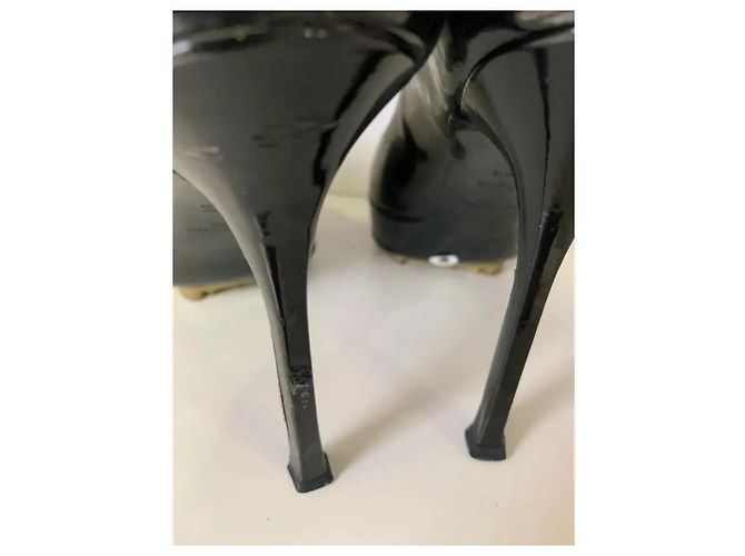 Décolleté Saint Laurent Tribtoo in vernice nera Nero - vista 5