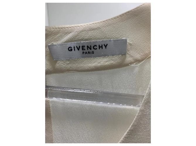 Macacão sem mangas em seda Givenchy Ecru Fora de branco - vista 3