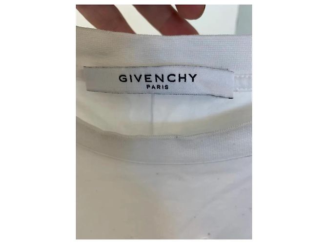 T-shirt Givenchy Distressed Bianca in Cotone Bianco - vista 3