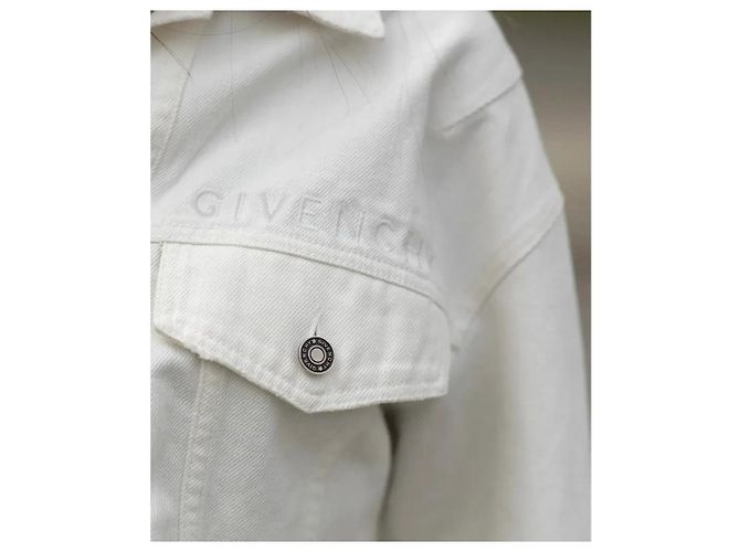 Givenchy Cropped Denimjacke Weiß - Ansicht 9