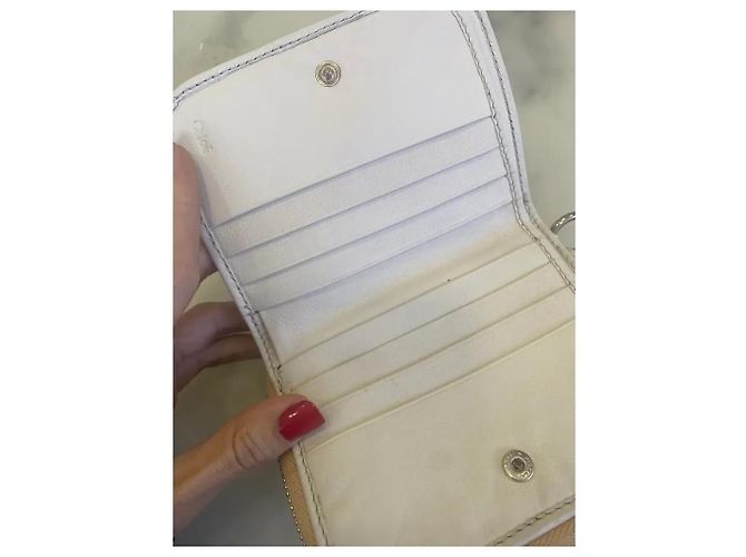 Portefeuille Chloé Paddington Padlock Bifold en cuir python blanc Blanc cassé - vue 5