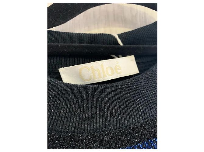 Chloé Gestreiftes Kleid Schwarz XS - Ansicht 3