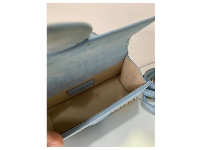 Jacquemus Le Bambino Mini Borsa in scamosciato blu - vista 12