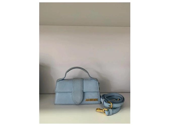 Jacquemus Le Bambino Mini Borsa in scamosciato blu - vista 2