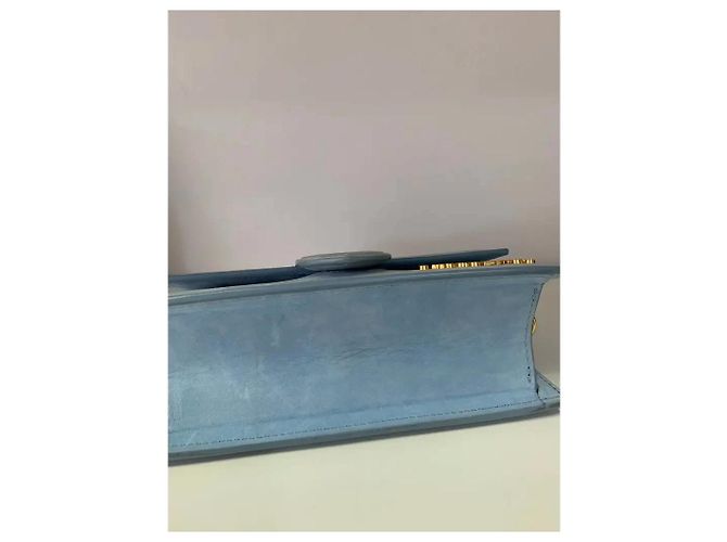 Jacquemus Le Bambino Mini Borsa in scamosciato blu - vista 7