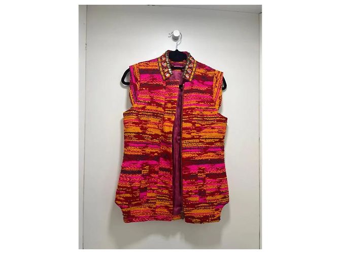Matthew Williamson Tweed Jacke mit Spiegeldiscs und Stickerei Mehrfarben - Ansicht 6