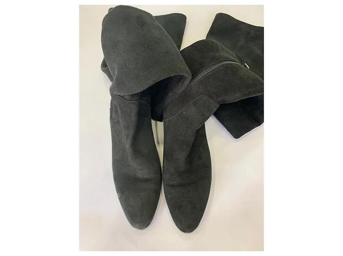 Botas altas de ante Prada negras Negro - vista 5