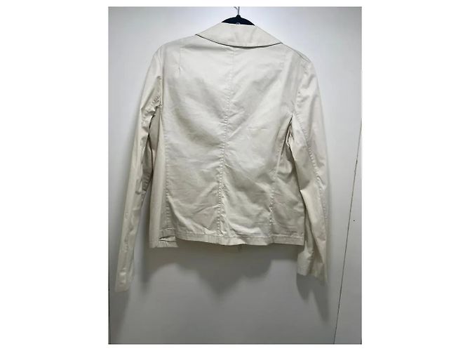 Gabardina Prada Beige de Algodón Talla 46 IT - vista 3