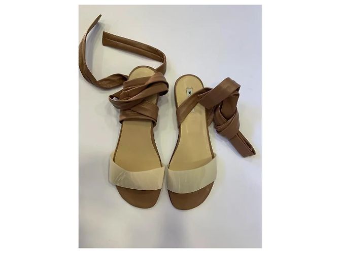 Sandali Pinko Borges in pelle beige - vista 2