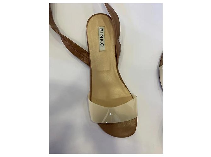 Sandali Pinko Borges in pelle beige - vista 3