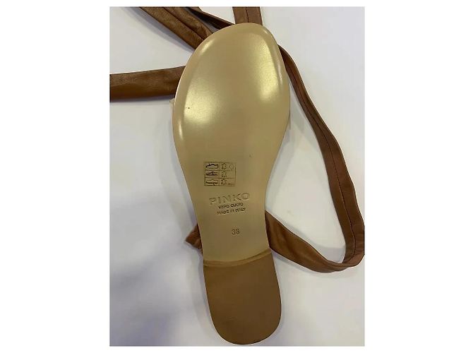 Sandali Pinko Borges in pelle beige - vista 4