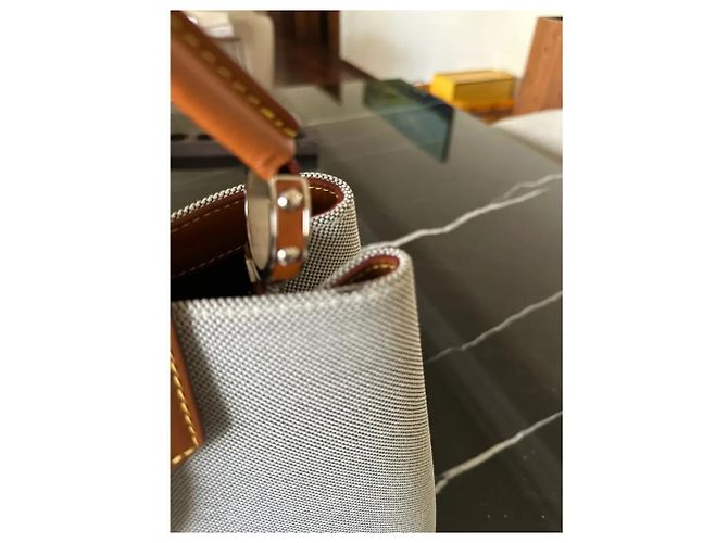 Capucines Borsa Louis Vuitton Capucine Grigia Grigio - vista 8