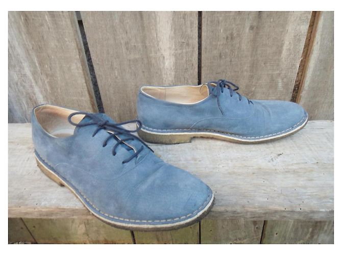 Richelieu Sartore Sabah in camoscio azzurro Blu chiaro - vista 3
