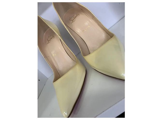 Décolleté Christian Louboutin So Kate pelle gialla Giallo - vista 7