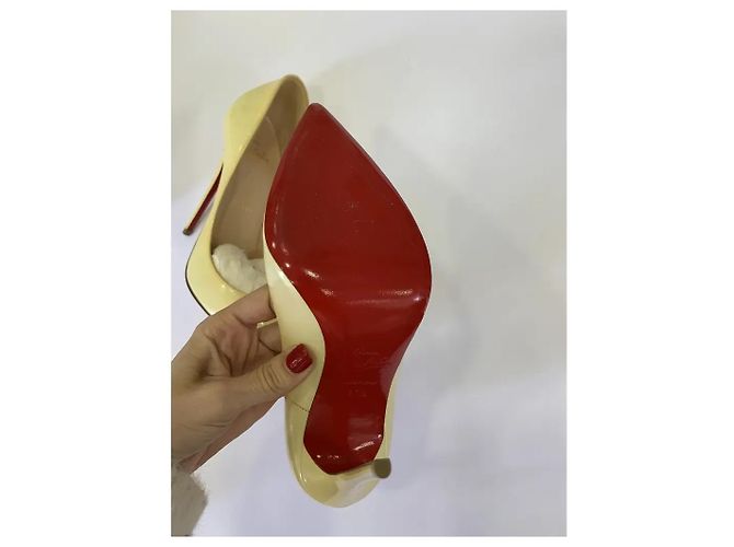 Décolleté Christian Louboutin So Kate pelle gialla Giallo - vista 8