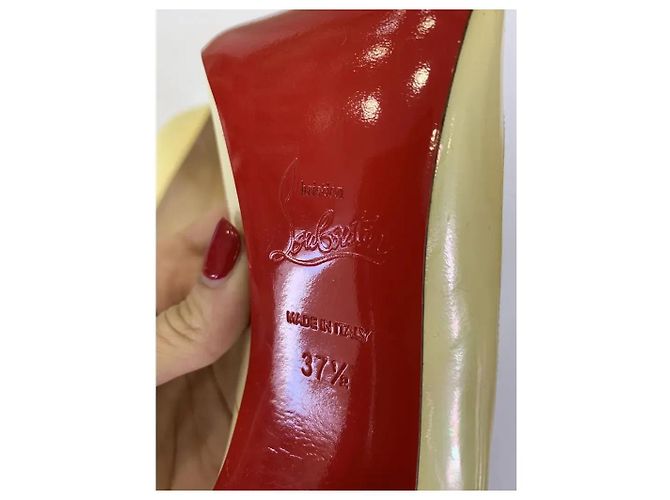 Décolleté Christian Louboutin So Kate pelle gialla Giallo - vista 9