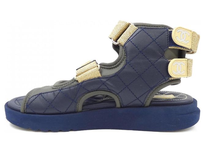 Sandali Chanel G37231Y55209 Marrone Blu Blu navy - vista 2