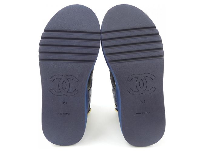 Sandali Chanel G37231Y55209 Marrone Blu Blu navy - vista 4
