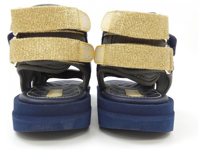 Sandali Chanel G37231Y55209 Marrone Blu Blu navy - vista 5