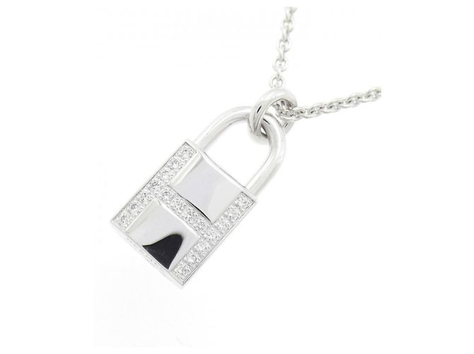 Collana in oro bianco 750 con diamante Amulette Cadena di Hermès Argento - vista 3