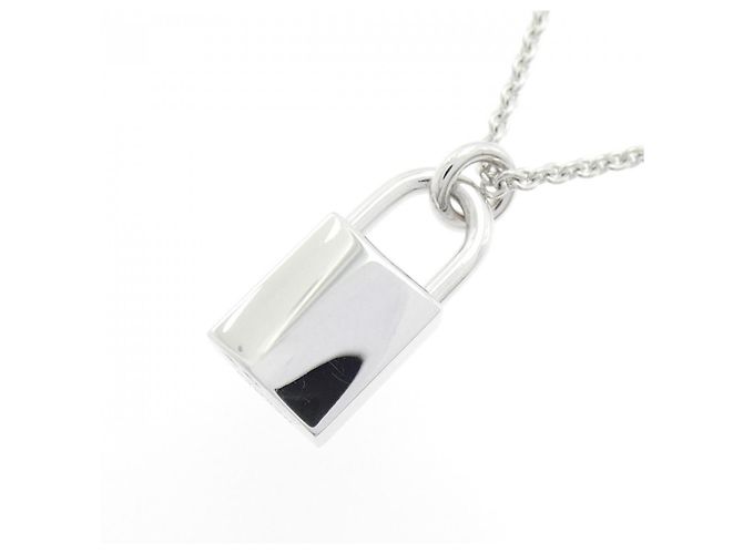 Collana in oro bianco 750 con diamante Amulette Cadena di Hermès Argento - vista 4
