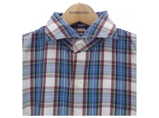 Autre Marque Camisa de algodón Guy Rover Roja Azul Beige - vista 5