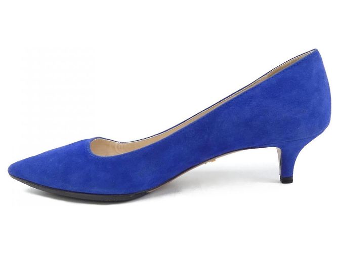 Prada Leder Pumps Blau - Ansicht 2
