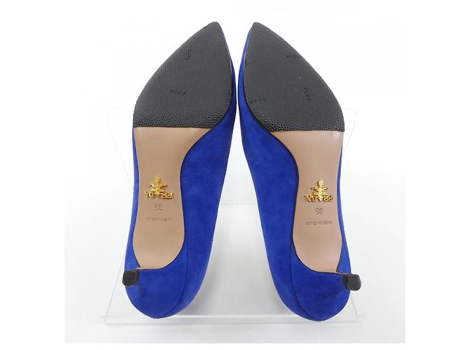 Prada Leder Pumps Blau - Ansicht 4