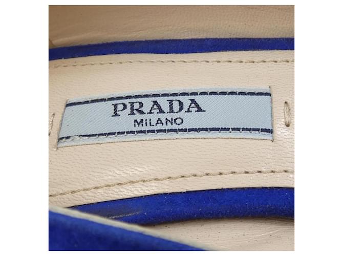 Prada Leder Pumps Blau - Ansicht 6