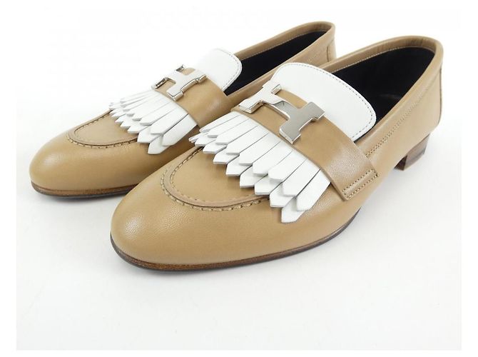 Hermès Scarpe Hermes 241072Z34 Marrone Bianco - vista 3