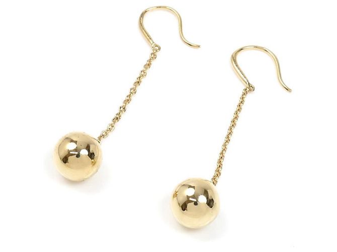 Tiffany & Co Orecchini a sfera in oro giallo 18K con hardware Tiffany - vista 2