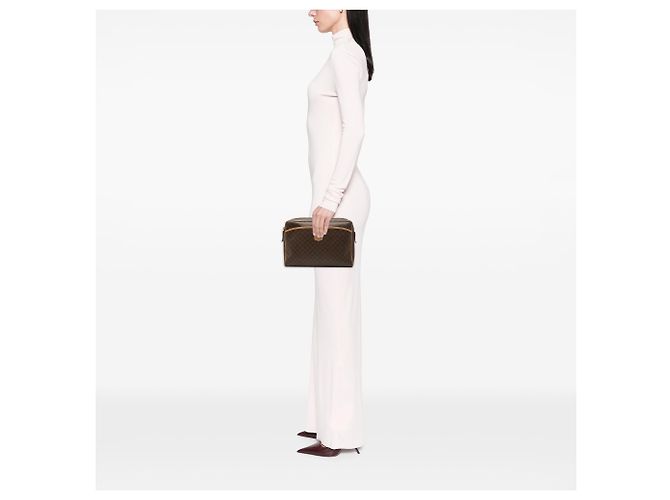 Céline Clutch de lona recubierta Macadam marrón Celine Castaño - vista 6