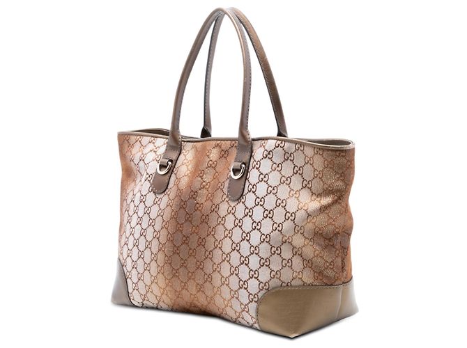Tote Gucci Marrón GG Lurex Corazón Bit Castaño Bronce - vista 2
