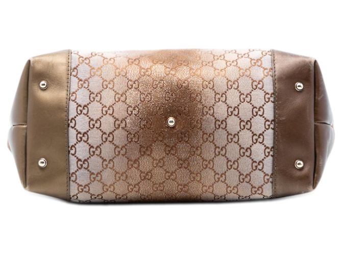 Tote Gucci Marrón GG Lurex Corazón Bit Castaño Bronce - vista 3