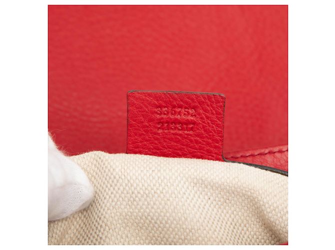 Gucci Rosso Medio Pelle Soho Catena Flap Crossbody - vista 6