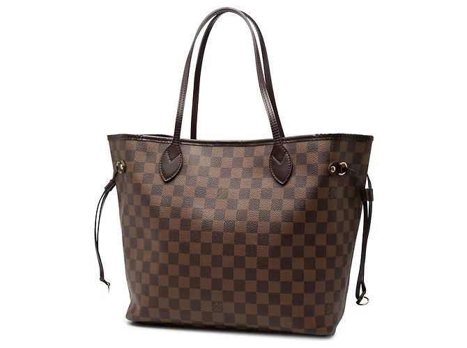 Louis Vuitton Borsa Neverfull MM Damier Ebene Marrone - vista 2