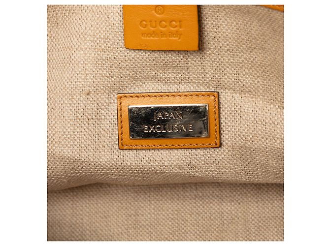 Gucci Mittelgroße braune Canvas-Tasche Beige - Ansicht 5