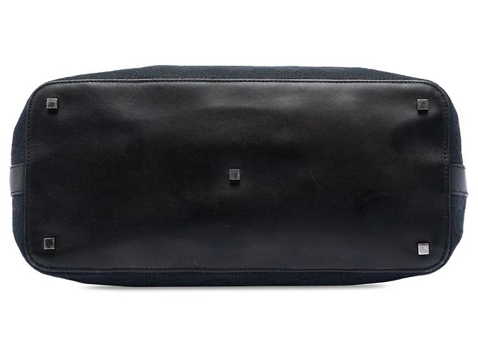 Borsa a spalla Gucci in tela GG nera Nero - vista 3