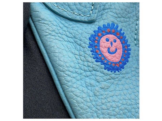 Bumbag Marsupio Maxi Taurillon Faces in blu Yayoi Kusama di Louis Vuitton Blu chiaro - vista 6