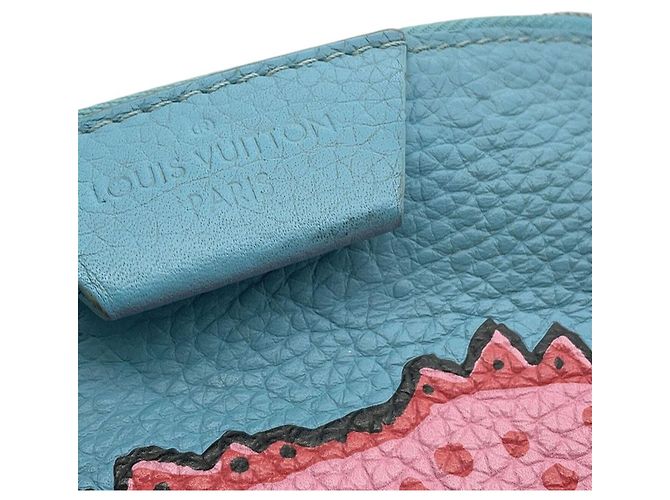 Bumbag Marsupio Maxi Taurillon Faces in blu Yayoi Kusama di Louis Vuitton Blu chiaro - vista 7