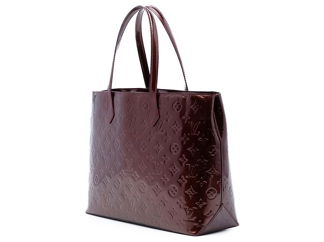Louis Vuitton Borsa Wilshire MM in Vernis Monogram Viola Porpora - vista 2