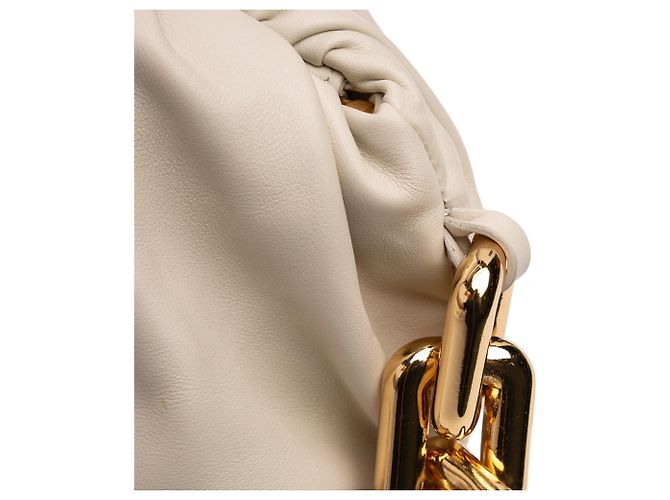 Bolso de Cadena de Cordero Blanco Bottega Veneta - vista 10