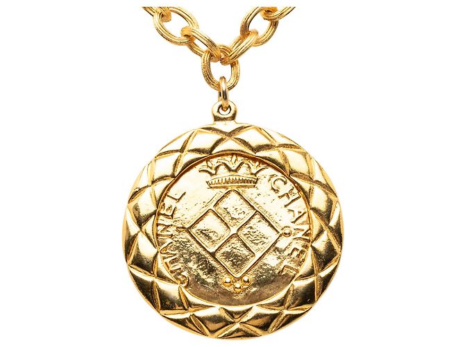 Collana Medaglione Leone Placcato Oro Chanel D'oro - vista 2