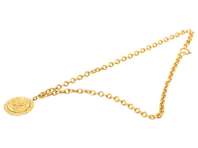 Collana Medaglione Leone Placcato Oro Chanel D'oro - vista 5