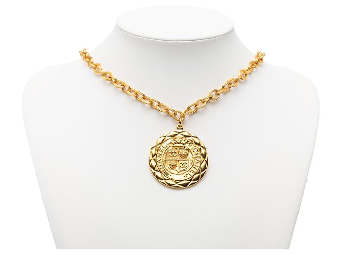 Collana Medaglione Leone Placcato Oro Chanel D'oro - vista 6