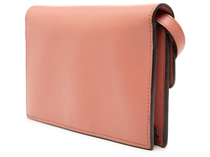 Billetera de cuero rosa Gucci con logo G entrelazado en la correa - vista 2