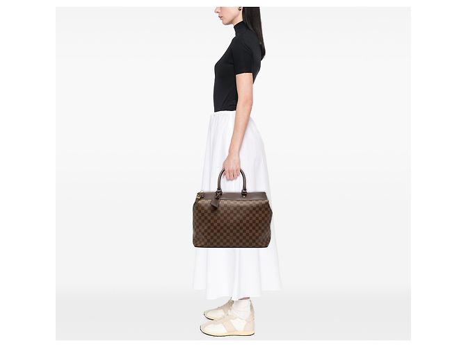Louis Vuitton Marrone Damier Ebene Greenwich PM - vista 7