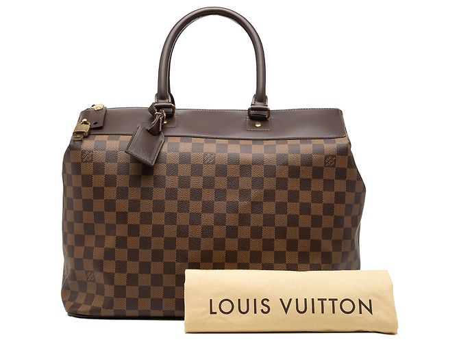 Louis Vuitton Marrone Damier Ebene Greenwich PM - vista 8